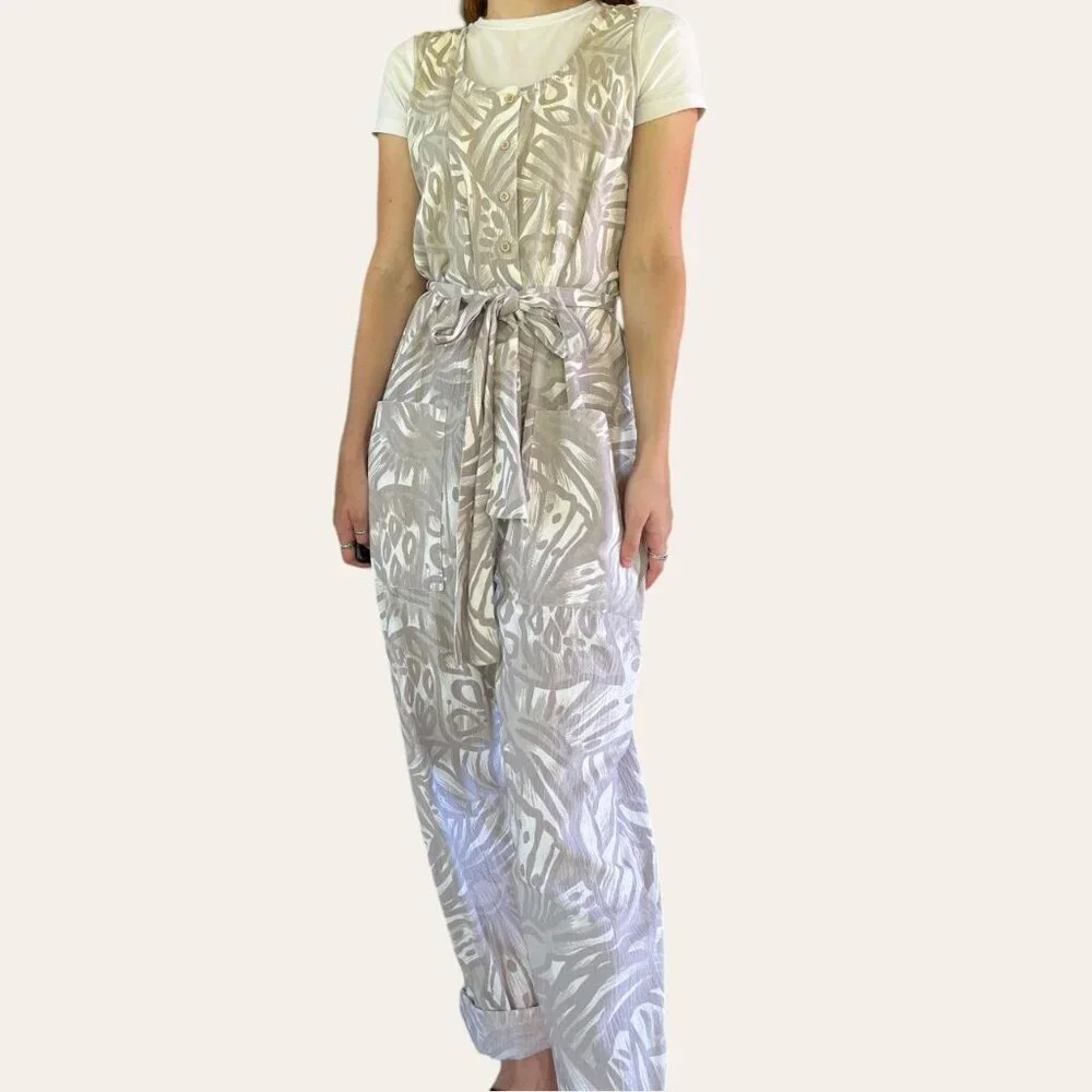 90s/2000s boho patterned vintage jumpsuit - Picture 3 of 7